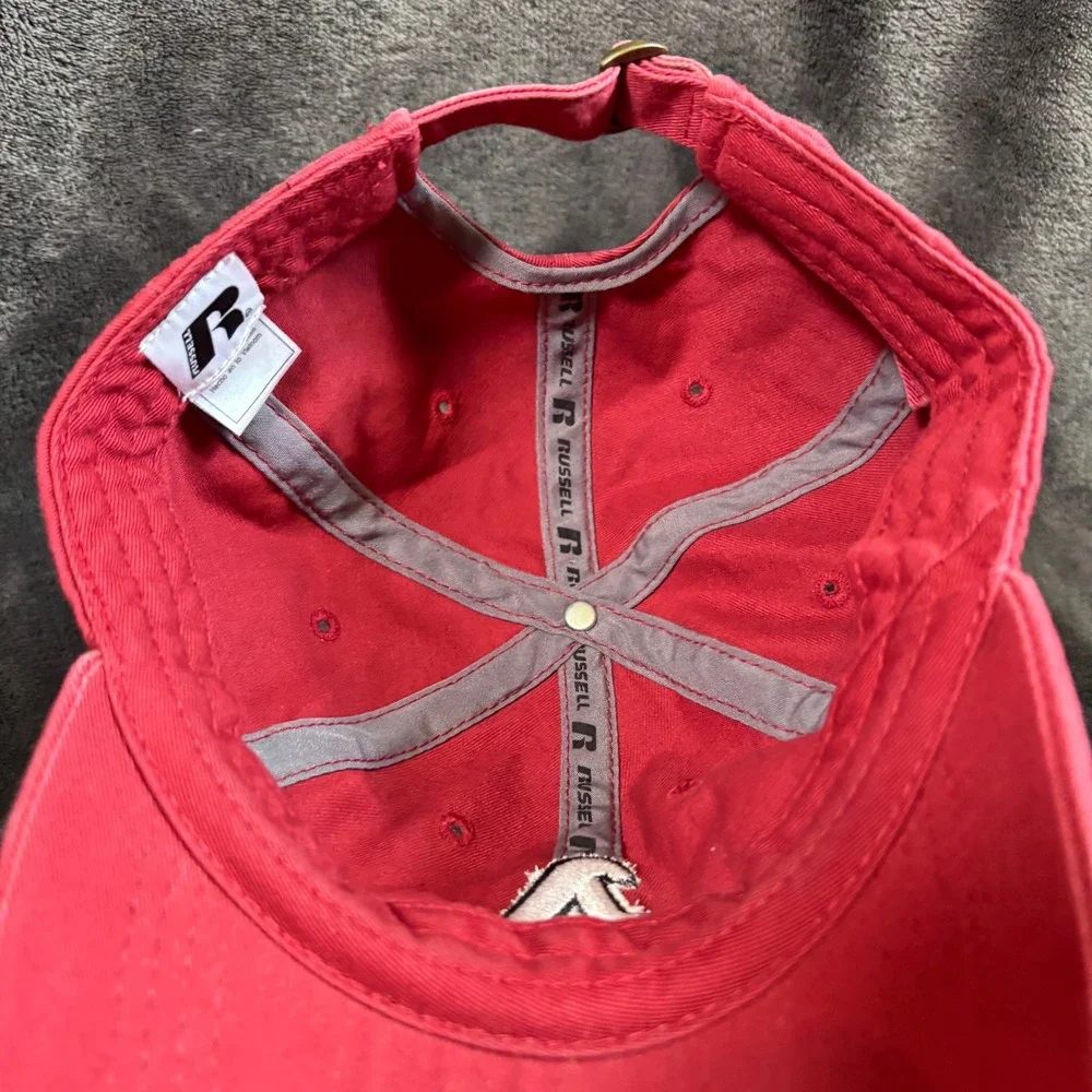 Russell Unisex Cotton Baseball Cap Arkansas Hoggs Razorbacks OSFM Red